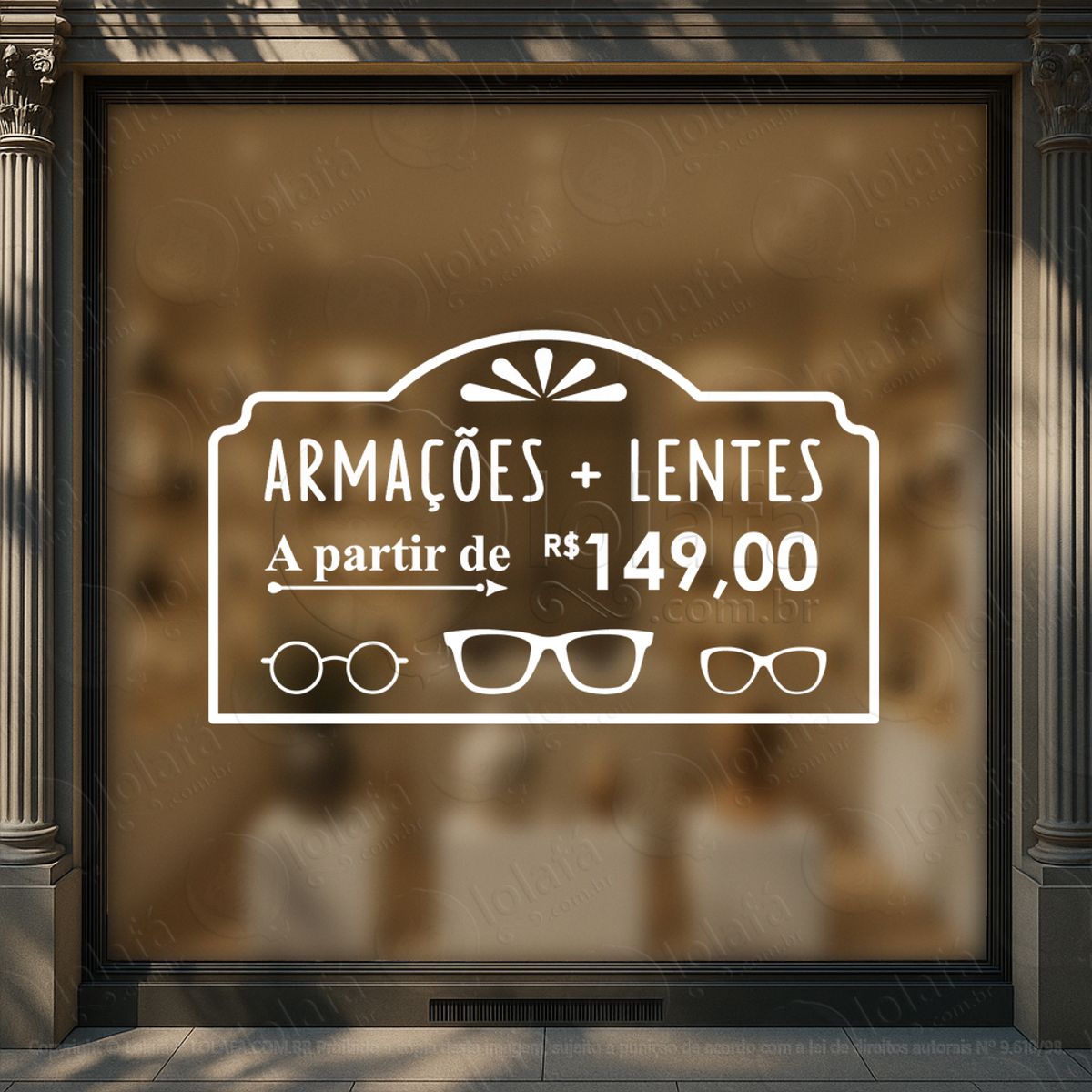 Chame Atenção De Quem Passa Adesivos Para Vitrine Ótica Mod:45