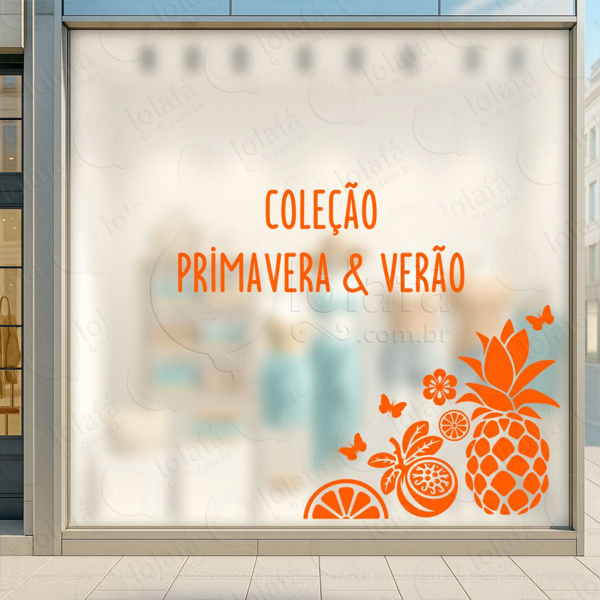 Colação Primavera e Verão Loja Adesivos Para Vitrine Primavera Verão Mod:389