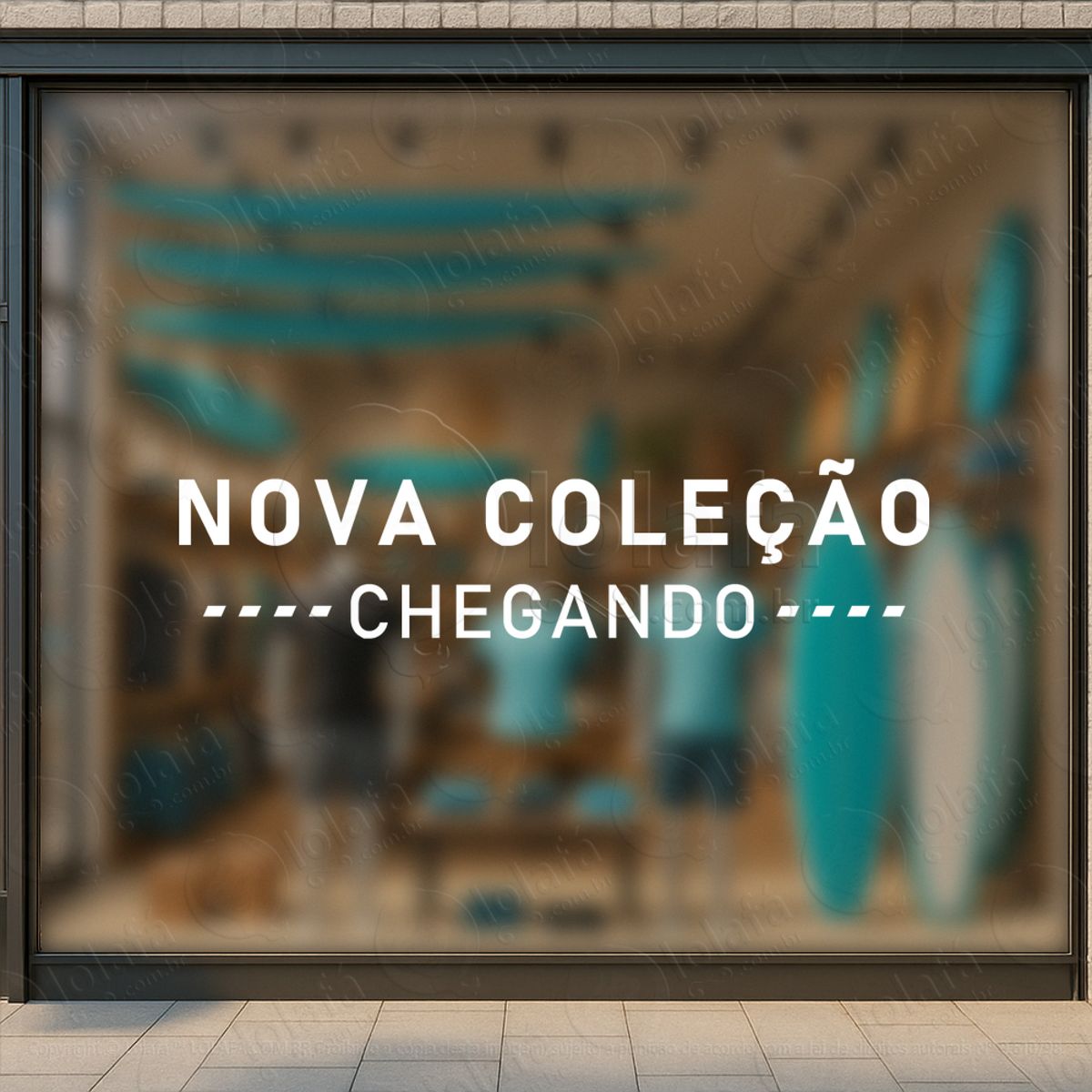 nova coleção chegando adesivos para vitrine mod:1016