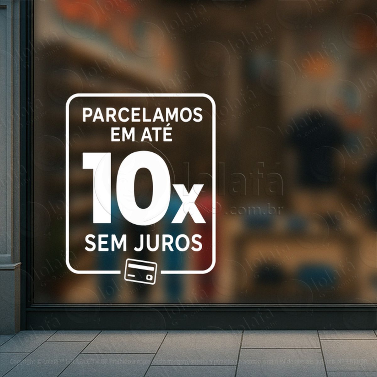 parcelamento sem juros loja adesivos para vitrine mod:1070