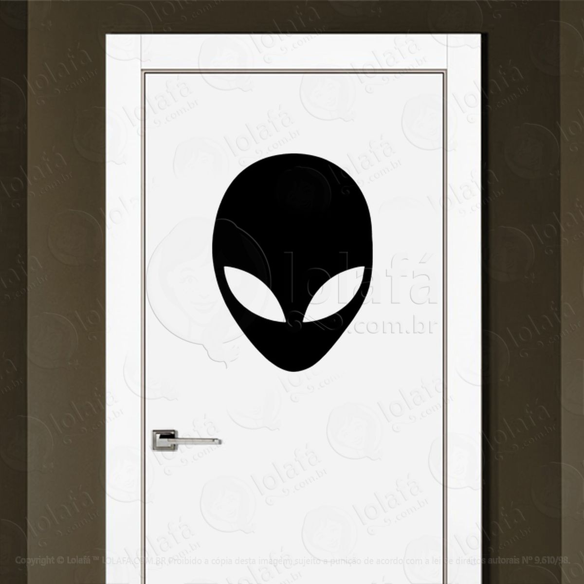 Ser Alienígena Adesivo Alienígena de Parede para Quarto, Porta e Vidro Mod:2
