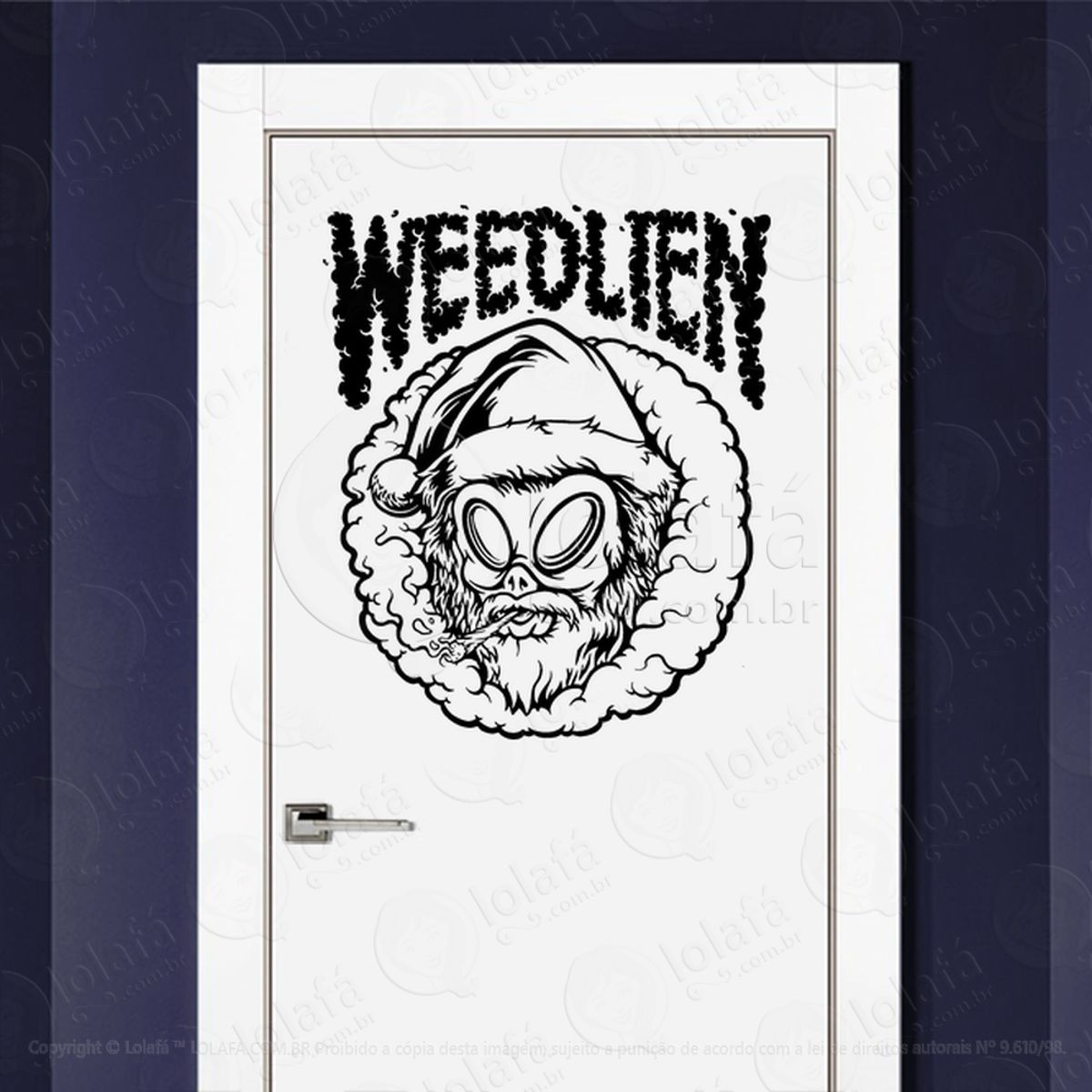 Alienígena da Positividade Adesivo Alienígena de Parede para Quarto, Porta e Vidro Mod:27