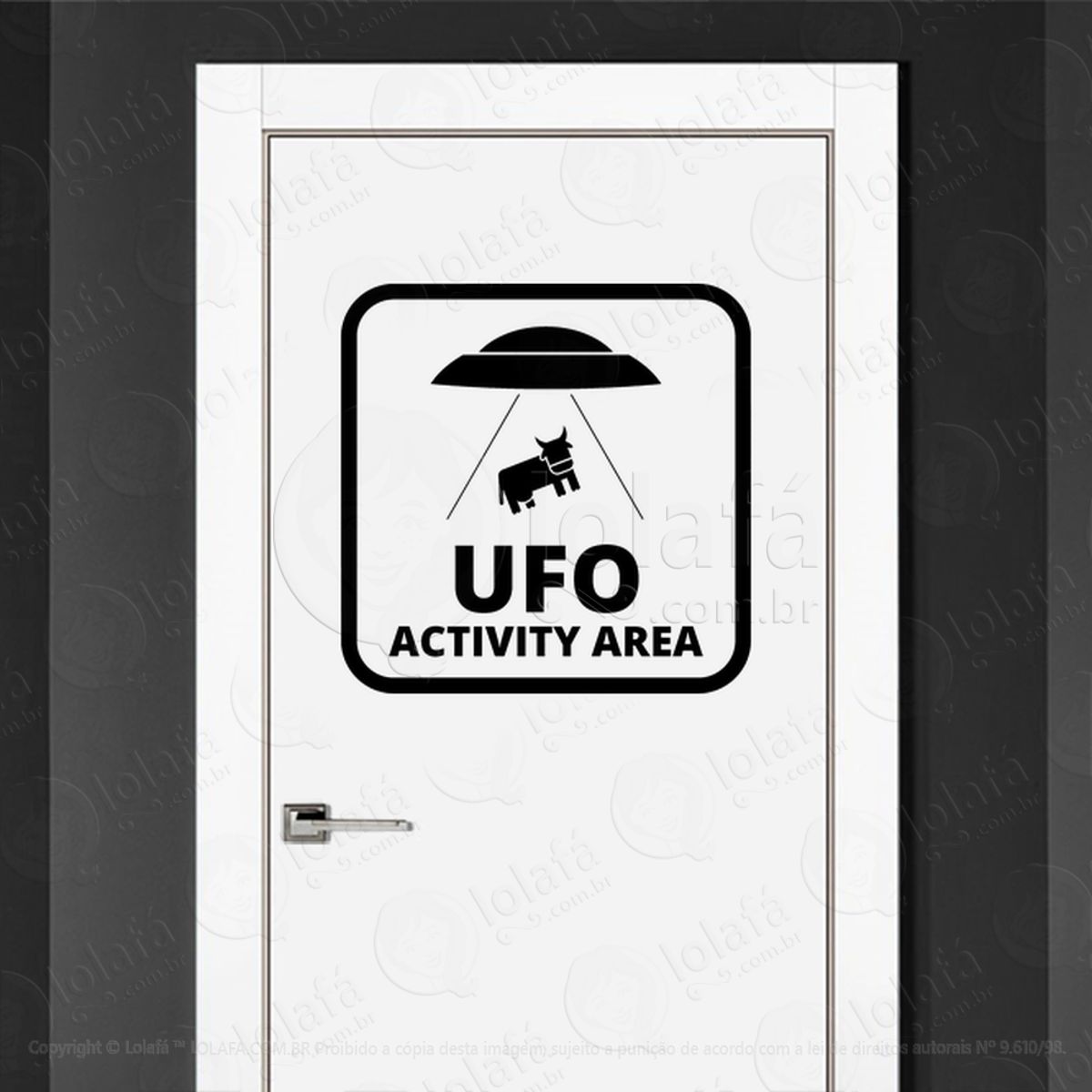 Área de Atividade UFO OVNIs Adesivo Alienígena de Parede para Quarto, Porta e Vidro Mod:151