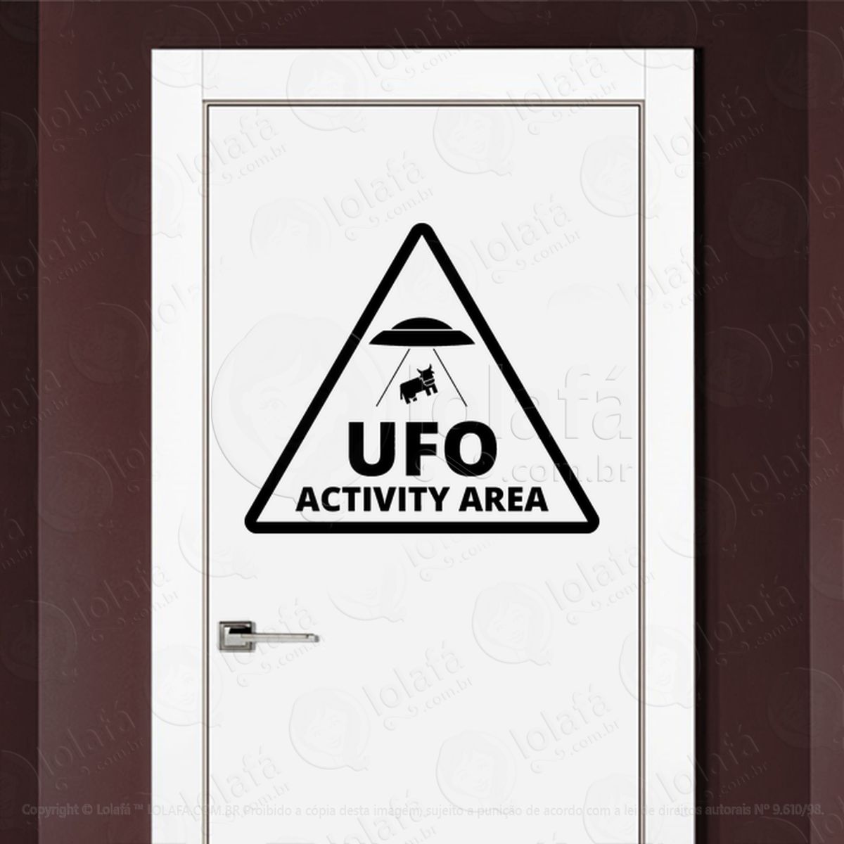 Área de Atividade UFO OVNIs Adesivo Alienígena de Parede para Quarto, Porta e Vidro Mod:152