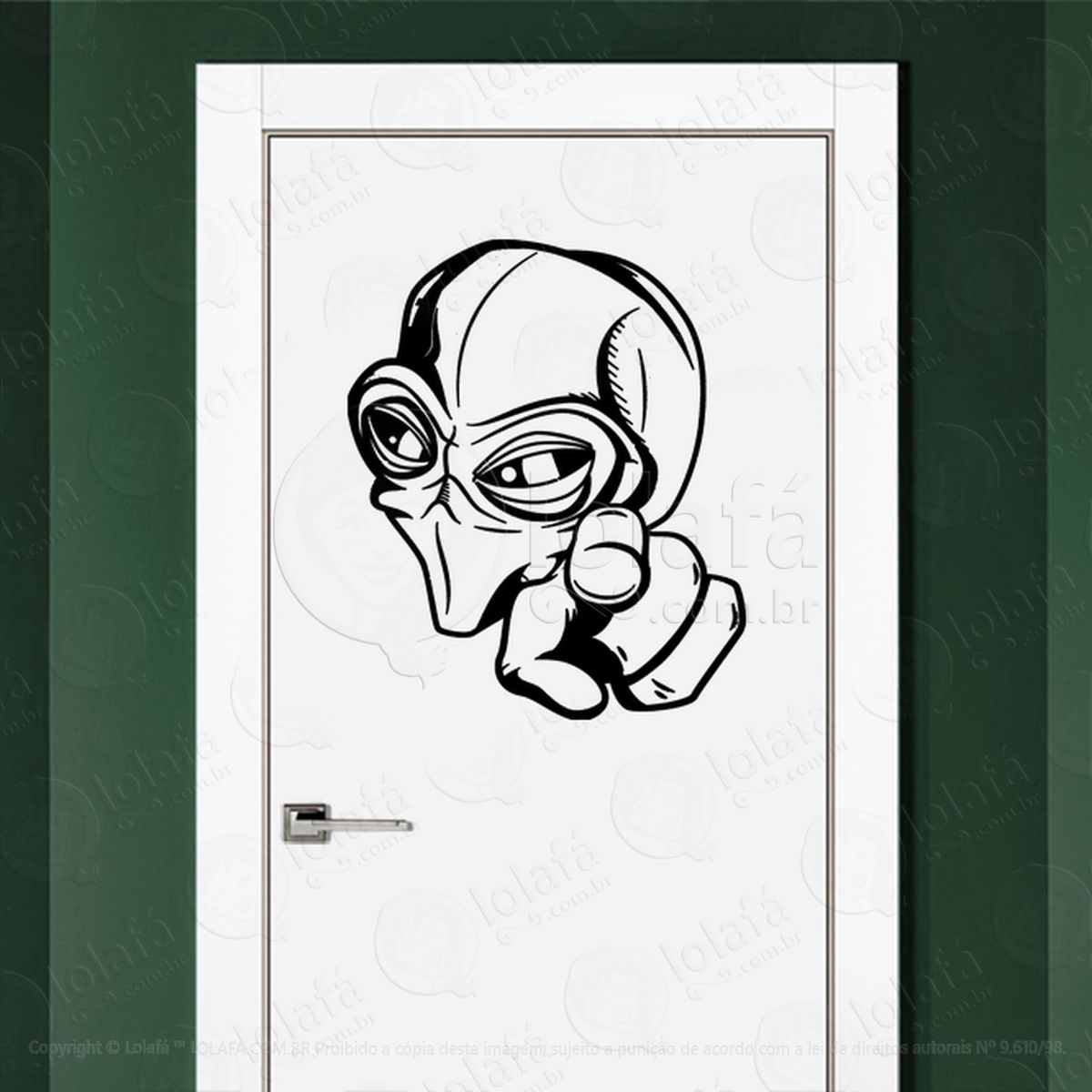 Você é o Escolhido Adesivo Alienígena de Parede para Quarto, Porta e Vidro Mod:177