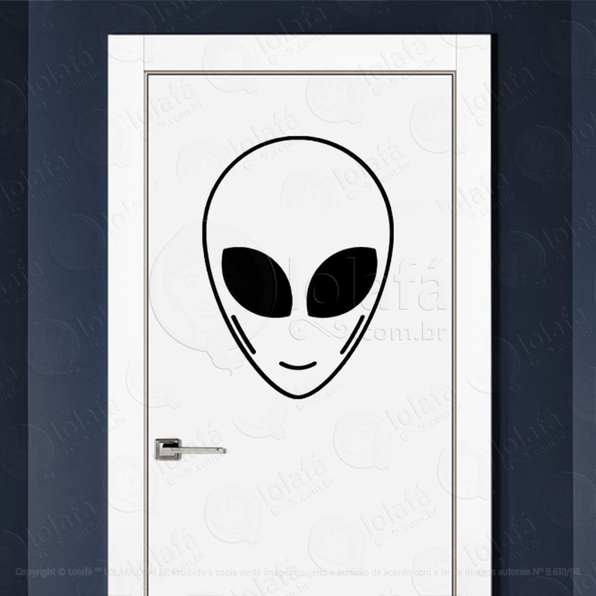 Alien Galático Adesivo Alienígena de Parede para Quarto, Porta e Vidro Mod:193