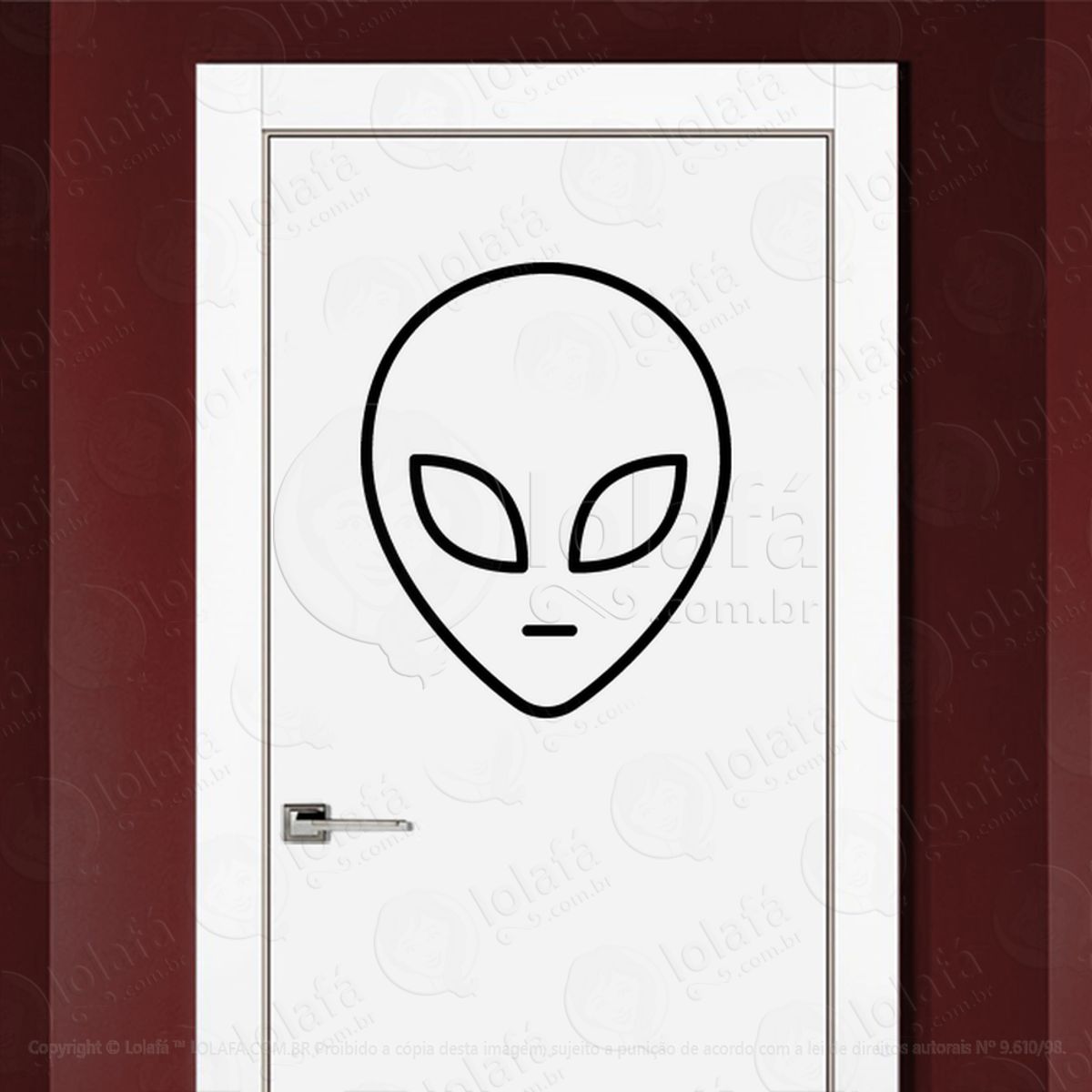 Alien Explorador Adesivo Alienígena de Parede para Quarto, Porta e Vidro Mod:194