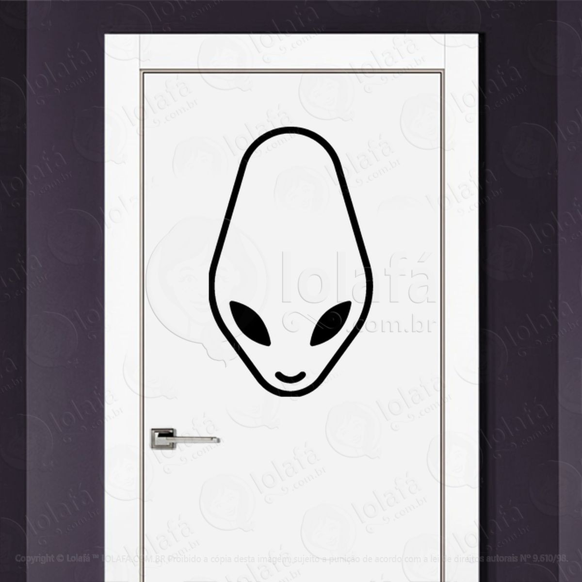 Alien Místico Adesivo Alienígena de Parede para Quarto, Porta e Vidro Mod:195