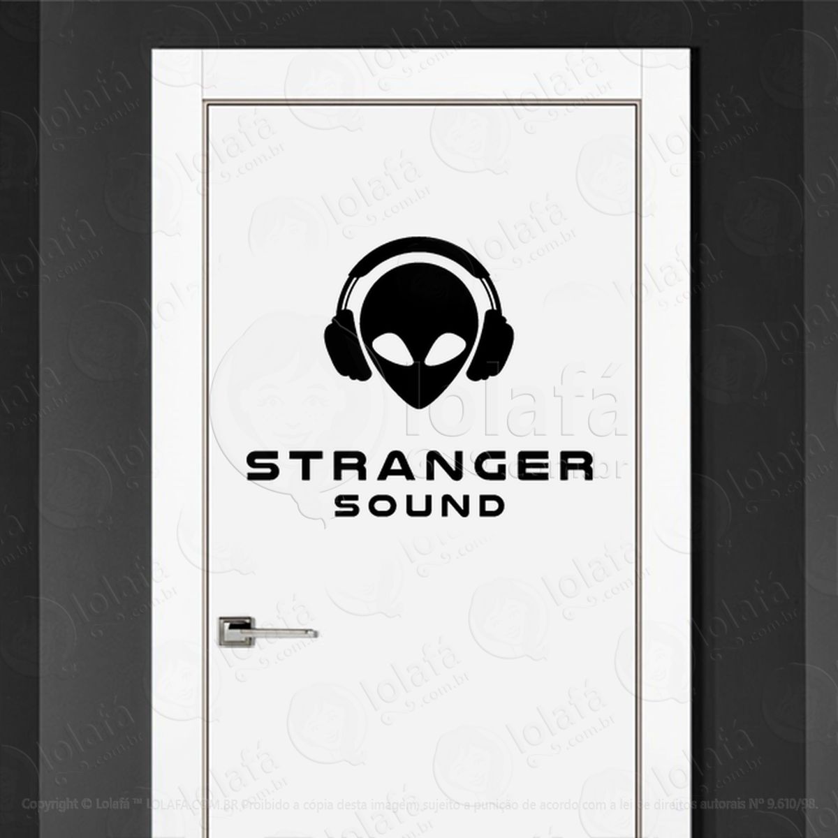 Som Estranho Adesivo Alienígena de Parede para Quarto, Porta e Vidro Mod:204