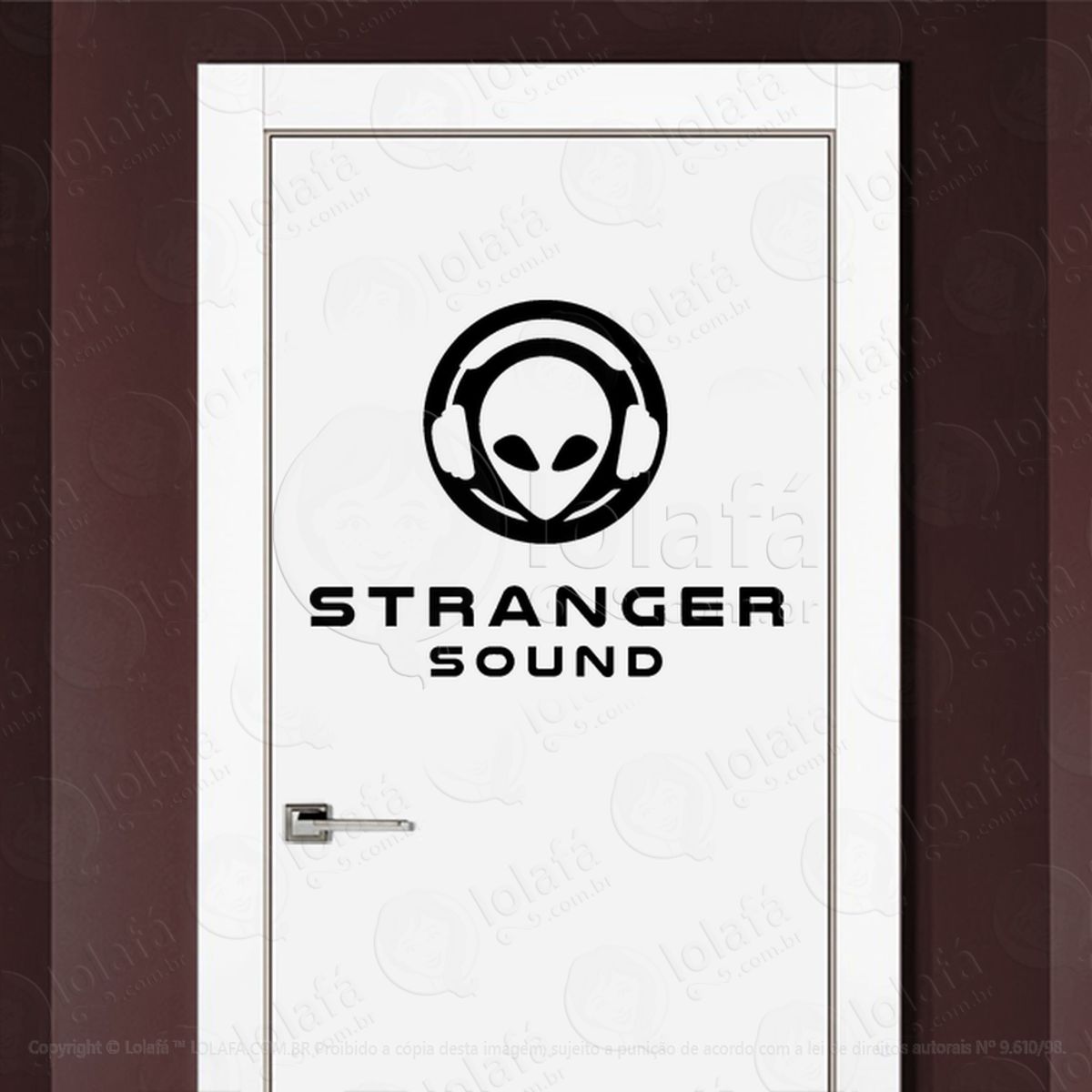 Som Estranho Adesivo Alienígena de Parede para Quarto, Porta e Vidro Mod:205