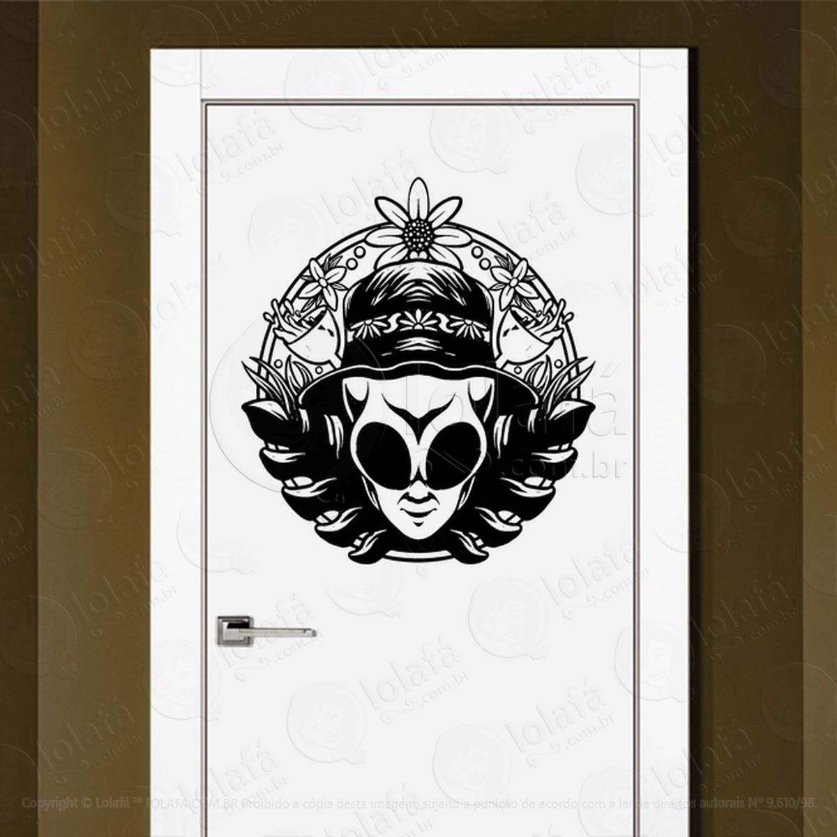Alienígena do Verão Adesivo Alienígena de Parede para Quarto, Porta e Vidro Mod:212