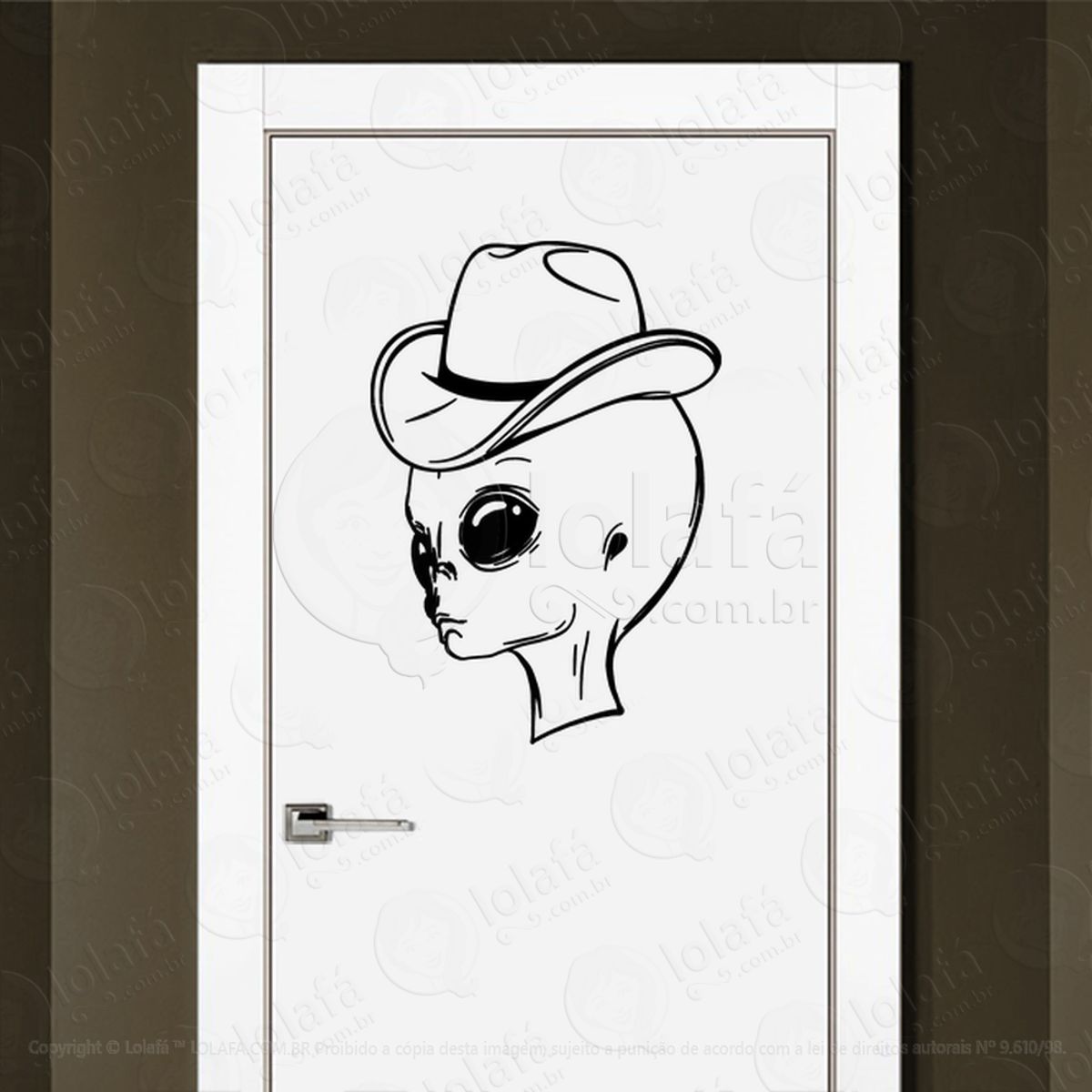 Alien Explorador Adesivo Alienígena de Parede para Quarto, Porta e Vidro Mod:214