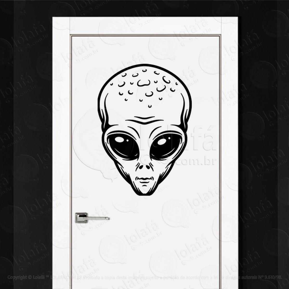 Alien Galáctico Adesivo Alienígena de Parede para Quarto, Porta e Vidro Mod:216