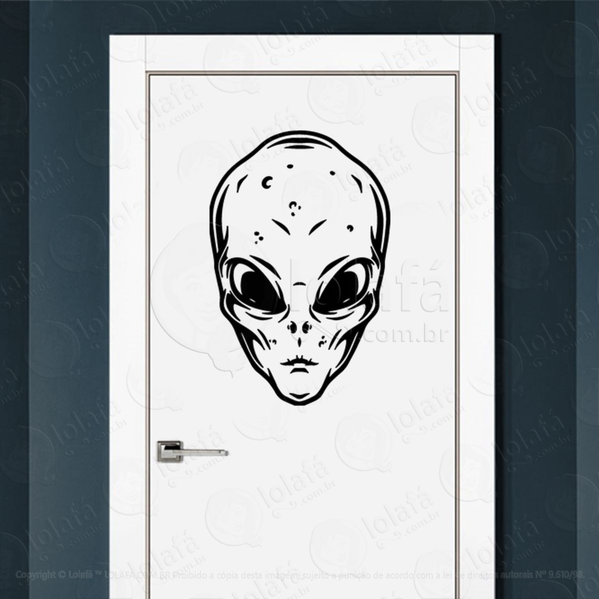 Alien Cósmico Adesivo Alienígena de Parede para Quarto, Porta e Vidro Mod:217