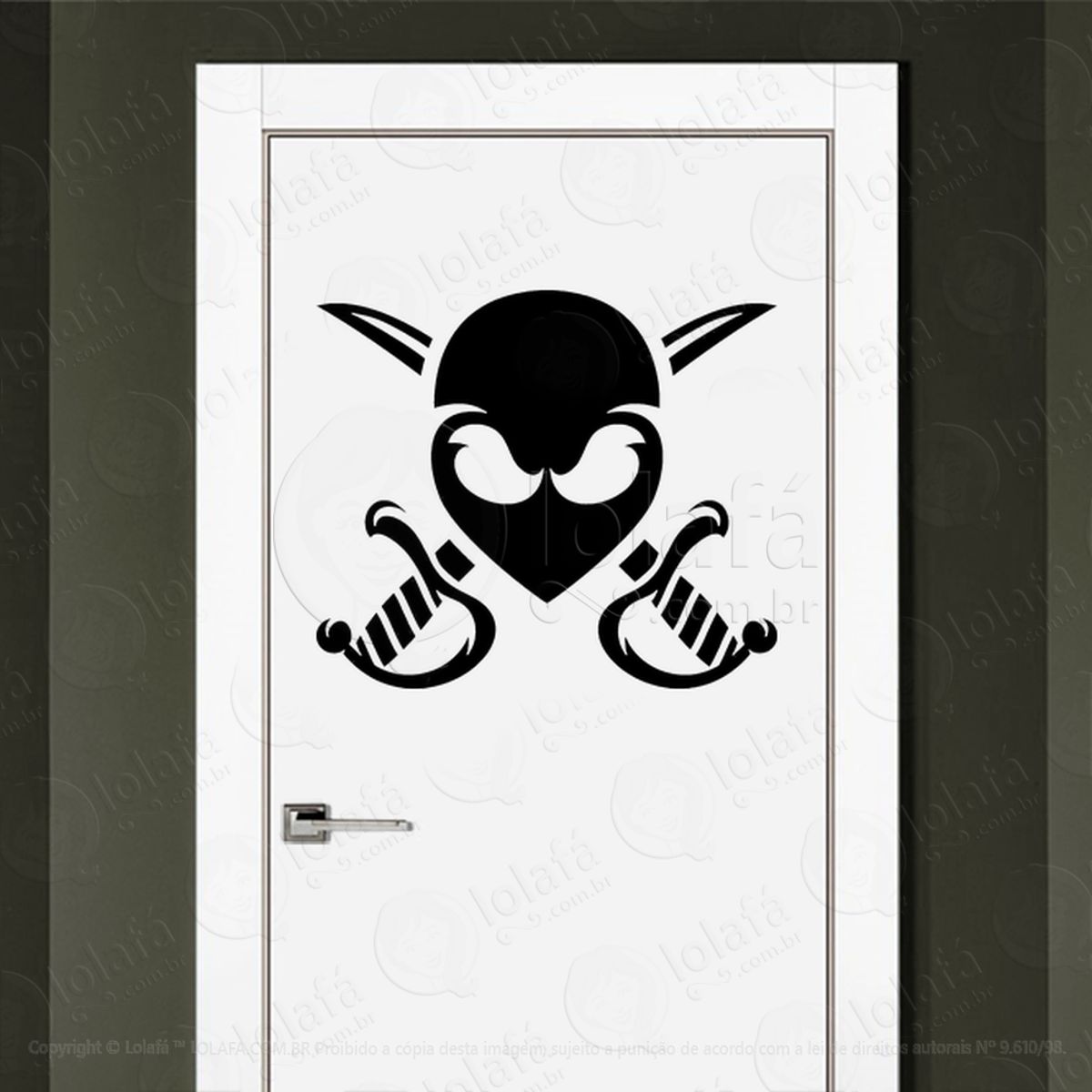 Alien Ninja Adesivo Alienígena de Parede para Quarto, Porta e Vidro Mod:226