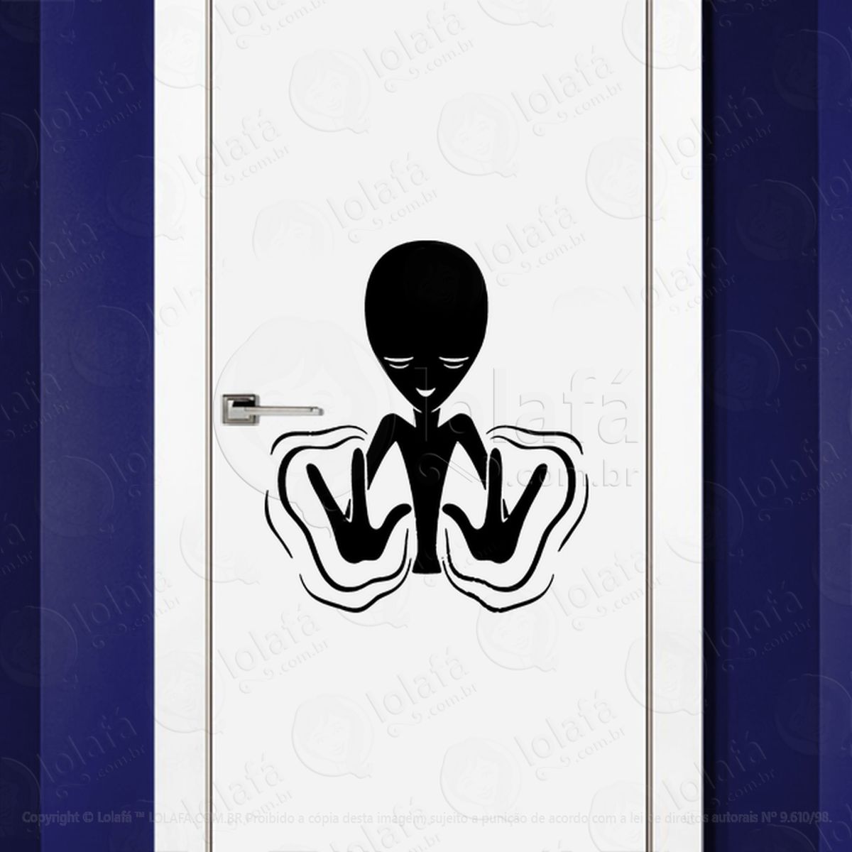 Alien Mágico Adesivo Alienígena de Parede para Quarto, Porta e Vidro Mod:229