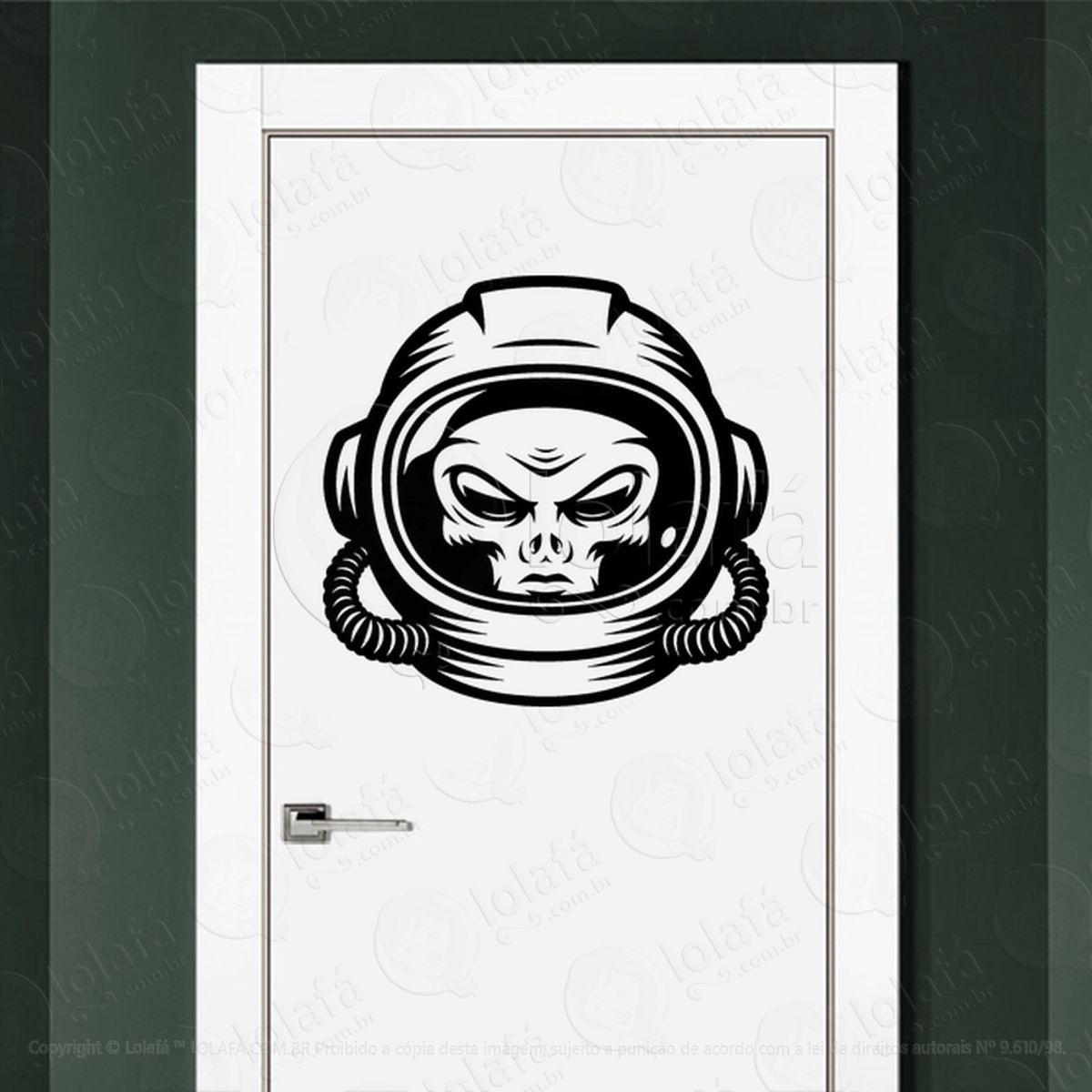 Visitante Alien Adesivo Alienígena de Parede para Quarto, Porta e Vidro Mod:260