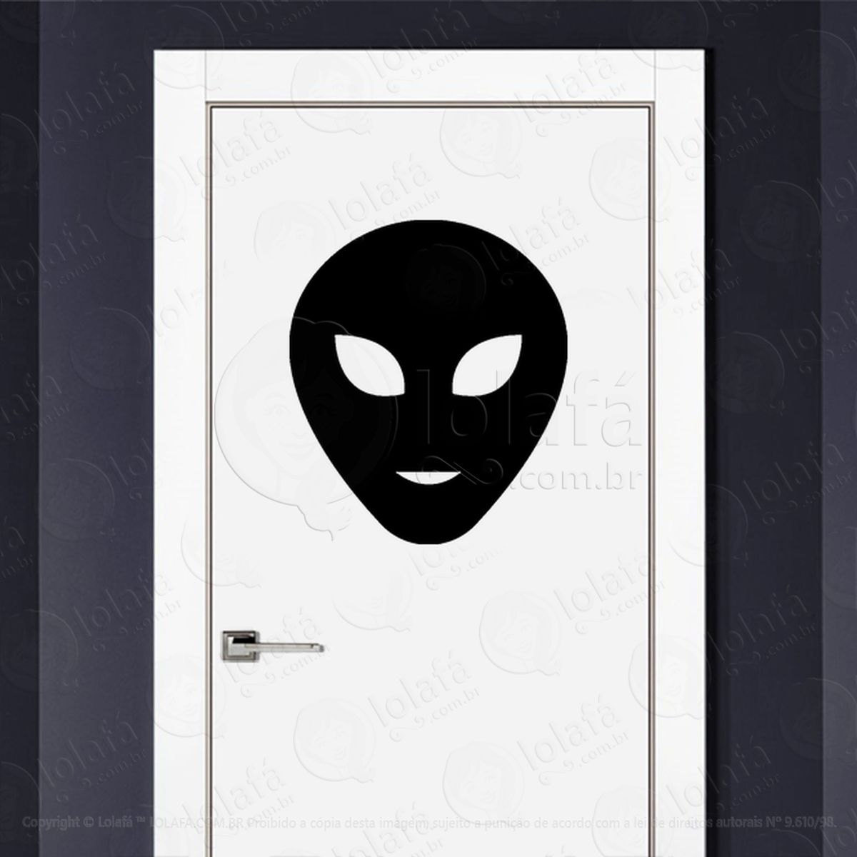 Habitante Alien Adesivo Alienígena de Parede para Quarto, Porta e Vidro Mod:261