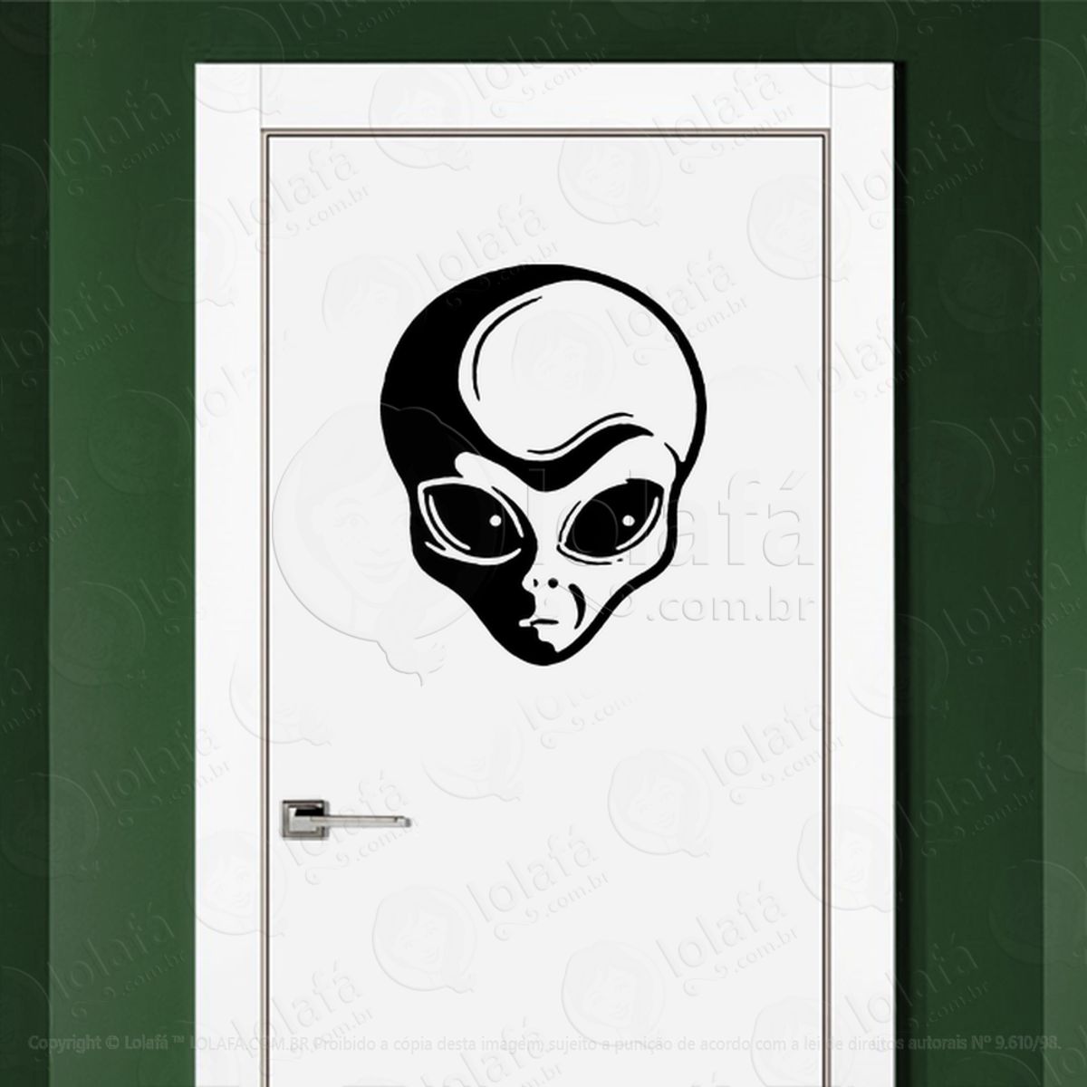 Alien Galáctico Adesivo Alienígena de Parede para Quarto, Porta e Vidro Mod:315