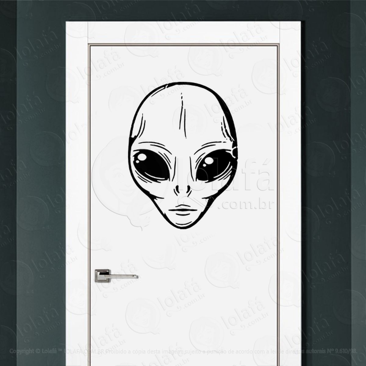 Anfitrião Alienígena Adesivo Alienígena de Parede para Quarto, Porta e Vidro Mod:369