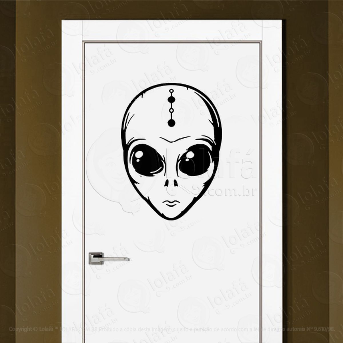 Alien Cósmico Adesivo Alienígena de Parede para Quarto, Porta e Vidro Mod:371