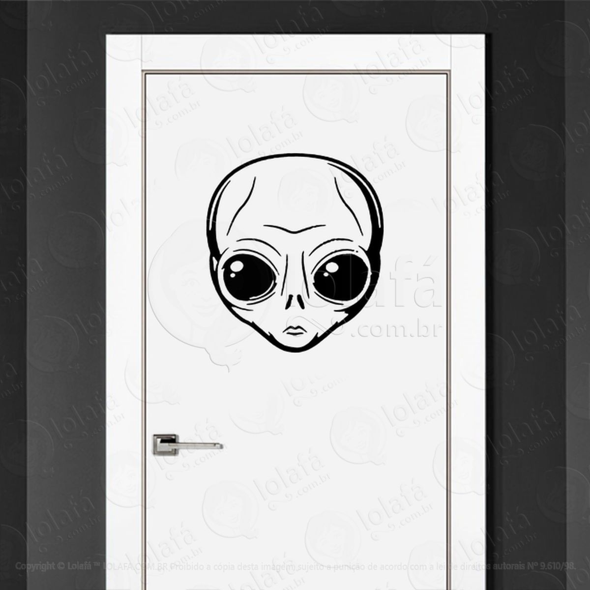 Alien Observador Adesivo Alienígena de Parede para Quarto, Porta e Vidro Mod:374