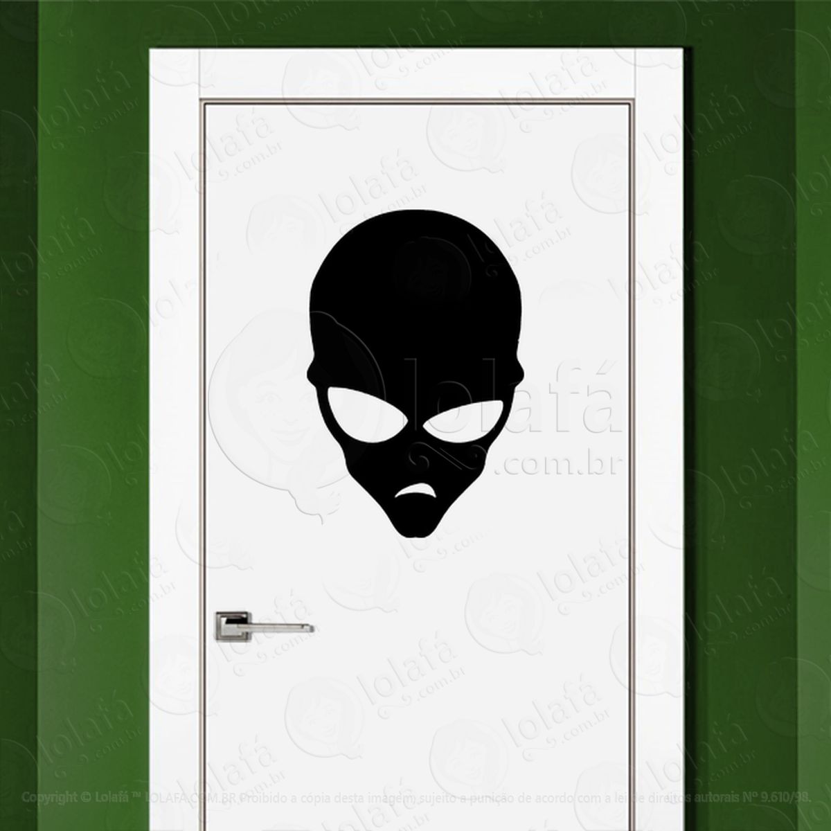 Alien Cósmico Adesivo Alienígena de Parede para Quarto, Porta e Vidro Mod:410