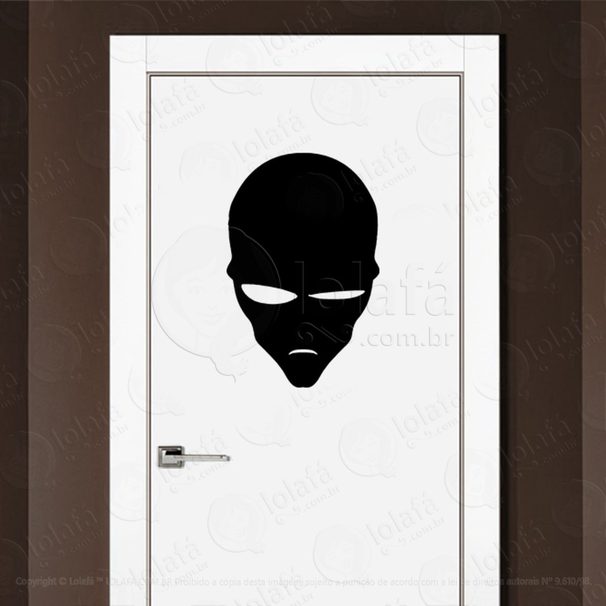 Alien Oculto Adesivo Alienígena de Parede para Quarto, Porta e Vidro Mod:411