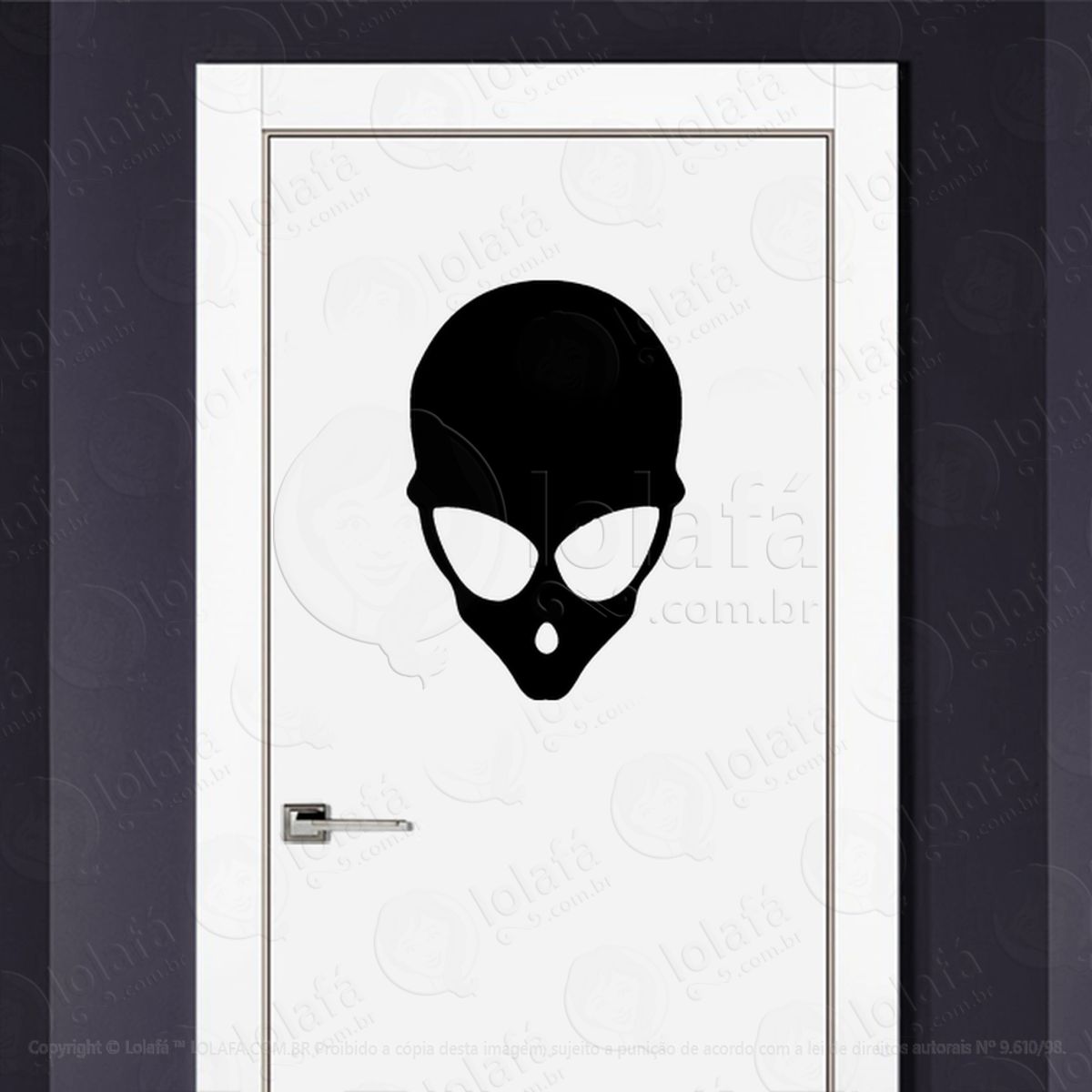 Alien Galáctico Adesivo Alienígena de Parede para Quarto, Porta e Vidro Mod:412