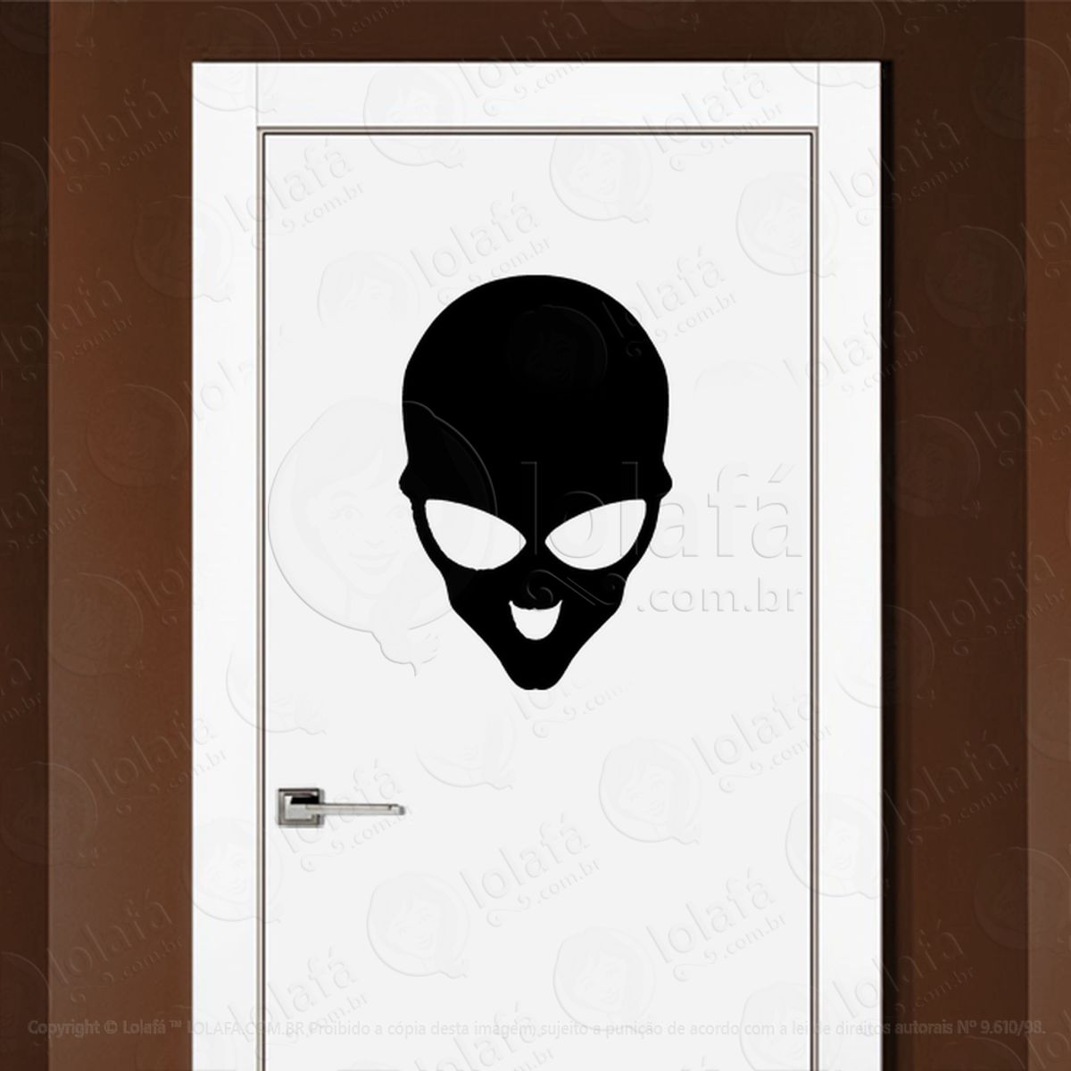 Alien Espacial Adesivo Alienígena de Parede para Quarto, Porta e Vidro Mod:414