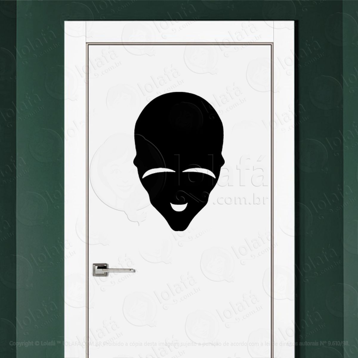 Alien Pacífico Adesivo Alienígena de Parede para Quarto, Porta e Vidro Mod:415