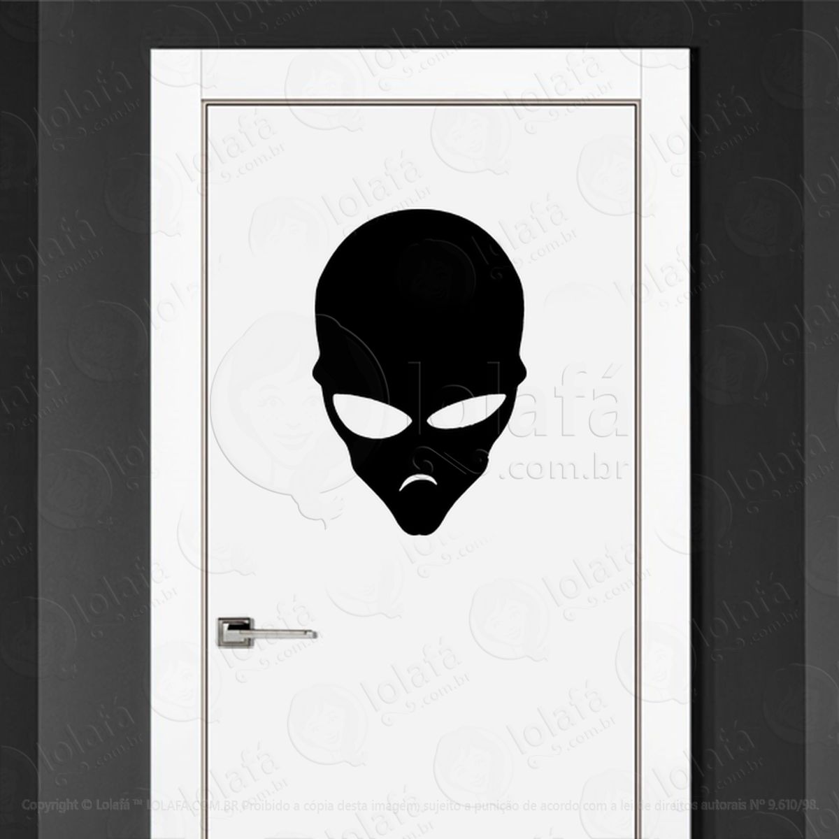 Alien Observador Adesivo Alienígena de Parede para Quarto, Porta e Vidro Mod:416