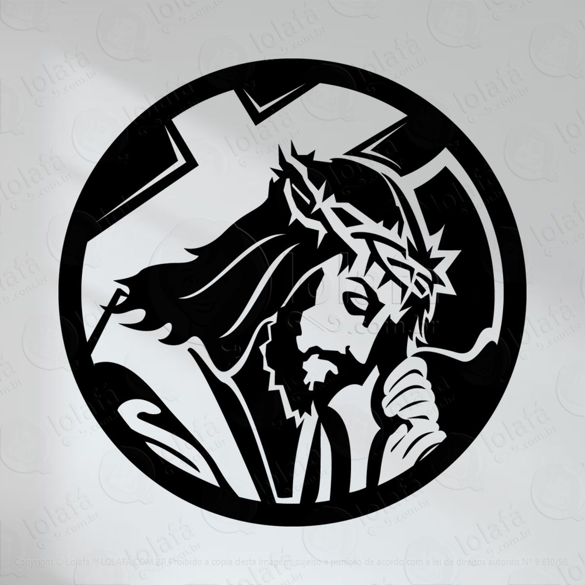 Jesus Cristo Adesivo de Parede Decorativo para Casa, Quarto, Sala e Vidro Mod:1