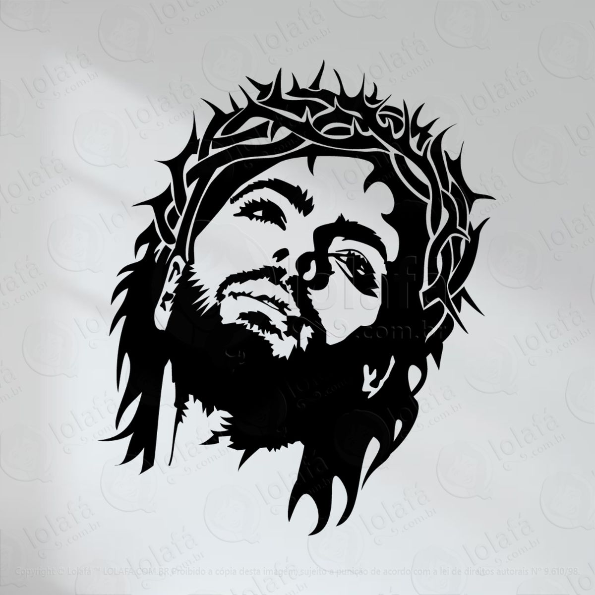 Jesus Cristo Adesivo de Parede Decorativo para Casa, Quarto, Sala e Vidro Mod:2