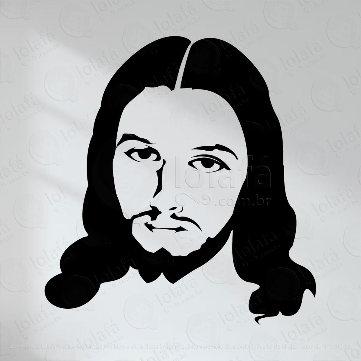 Jesus Cristo Adesivo de Parede Decorativo para Casa, Quarto, Sala e Vidro Mod:3