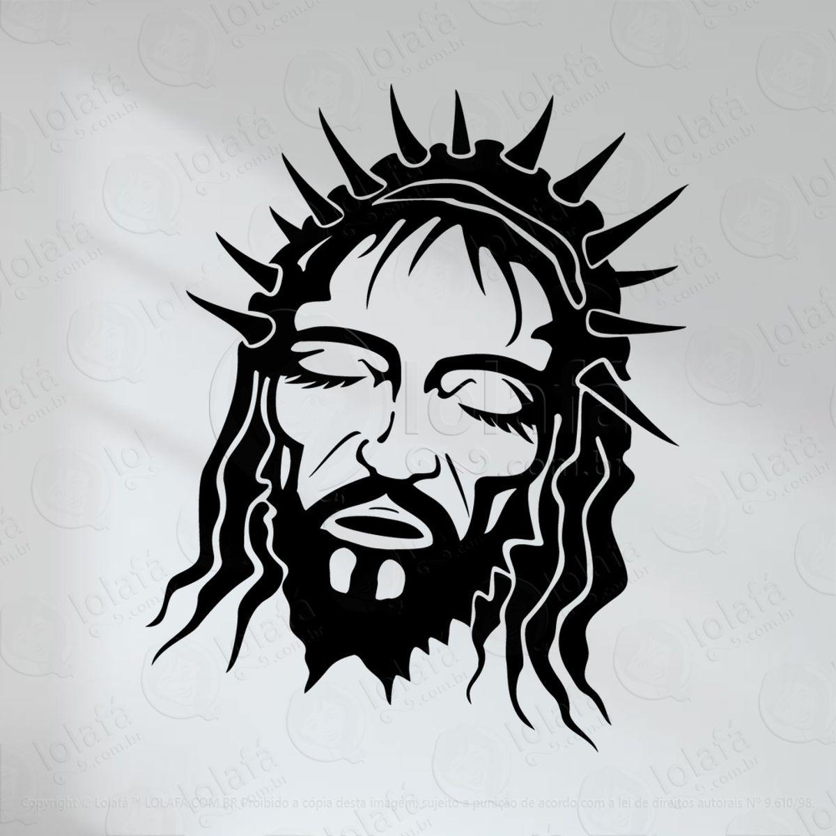 Jesus Cristo Adesivo de Parede Decorativo para Casa, Quarto, Sala e Vidro Mod:5