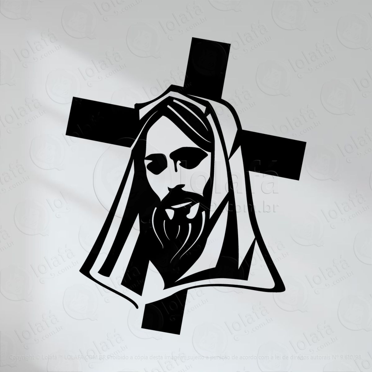Jesus Cristo Adesivo de Parede Decorativo para Casa, Quarto, Sala e Vidro Mod:7