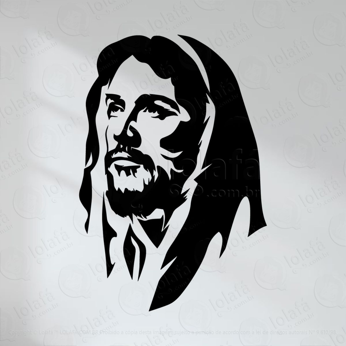 Jesus Cristo Adesivo de Parede Decorativo para Casa, Quarto, Sala e Vidro Mod:9