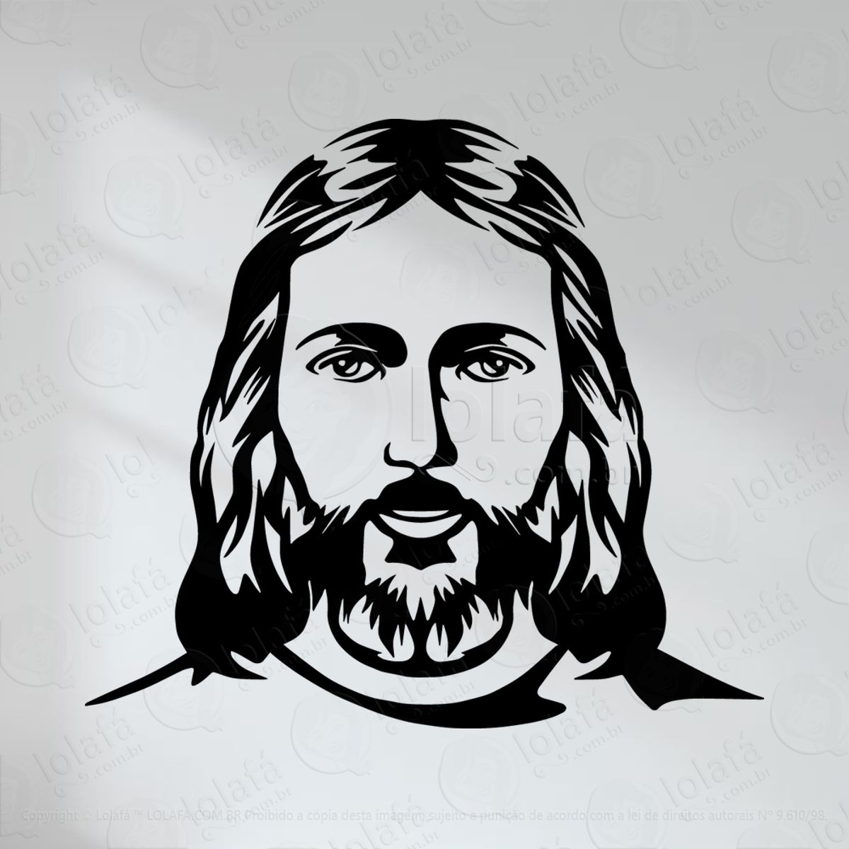 Jesus Cristo Adesivo de Parede Decorativo para Casa, Quarto, Sala e Vidro Mod:10
