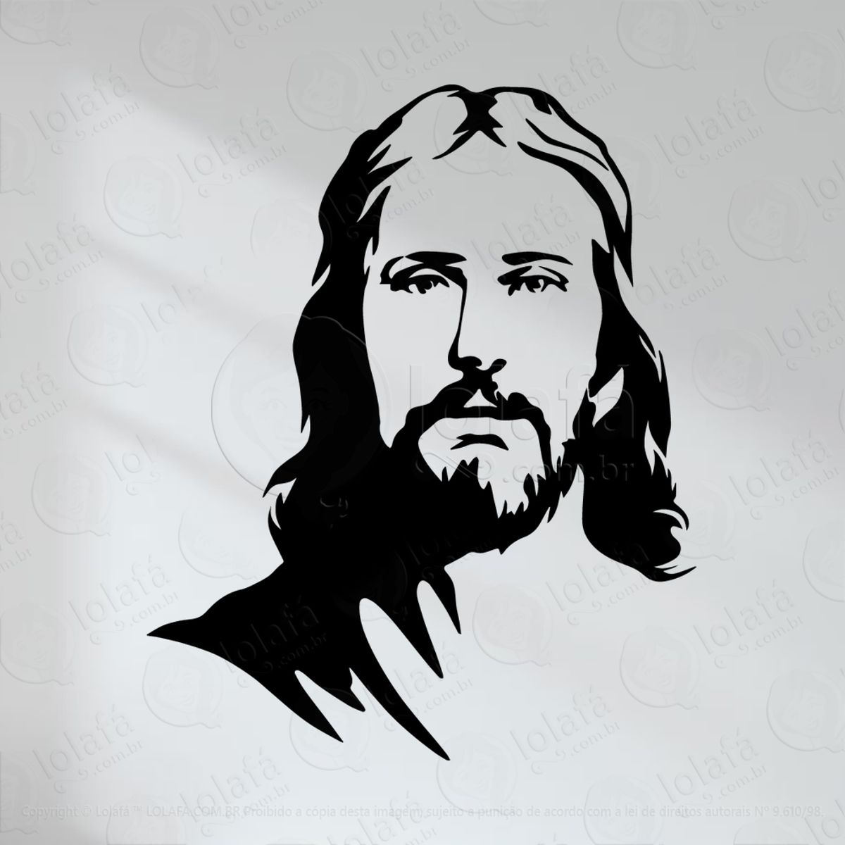 Jesus Cristo Adesivo de Parede Decorativo para Casa, Quarto, Sala e Vidro Mod:11
