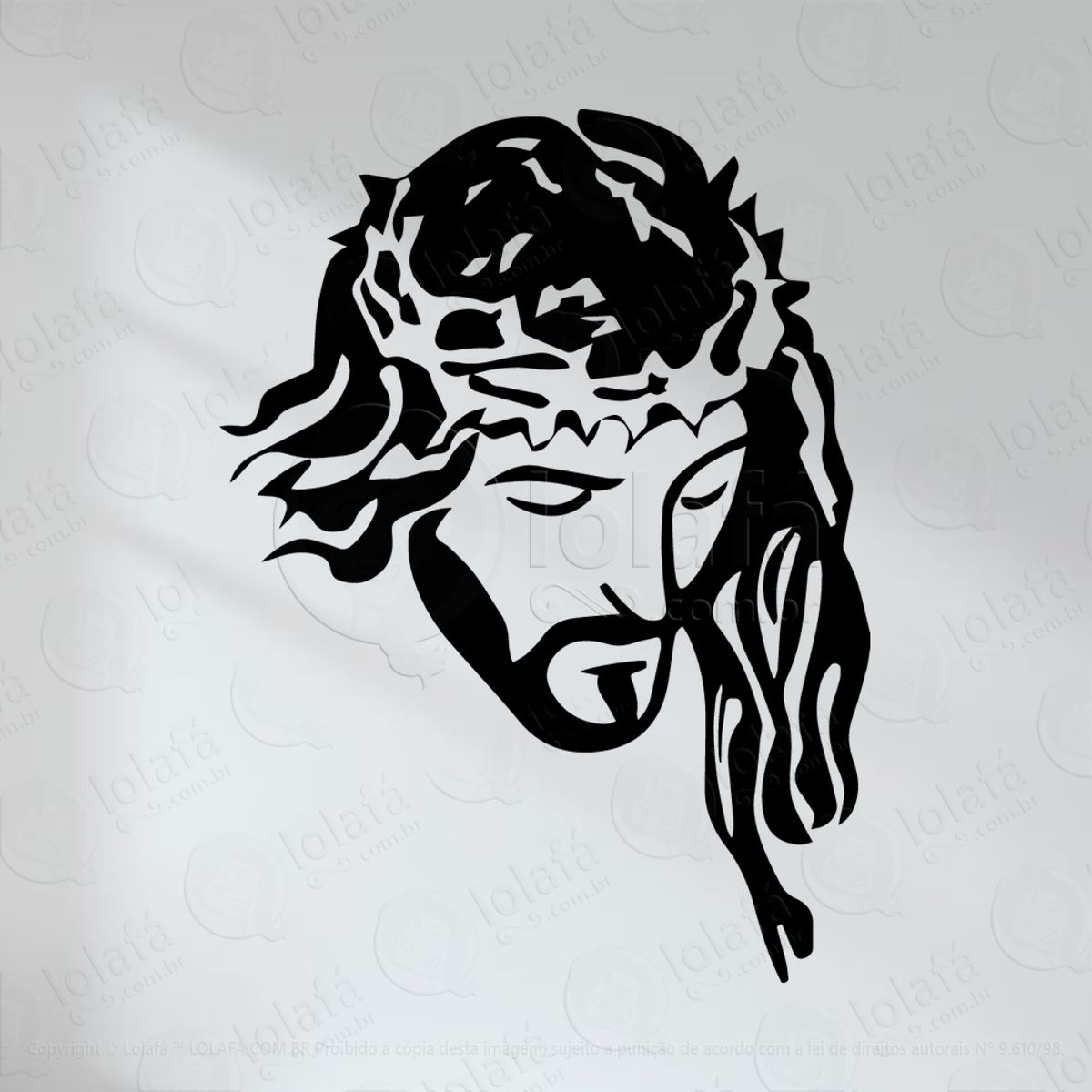 Jesus Cristo Adesivo de Parede Decorativo para Casa, Quarto, Sala e Vidro Mod:12