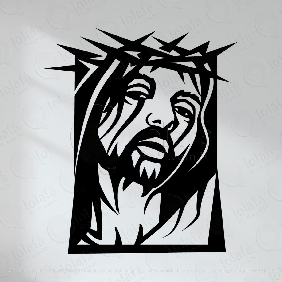Jesus Cristo Adesivo de Parede Decorativo para Casa, Quarto, Sala e Vidro Mod:13