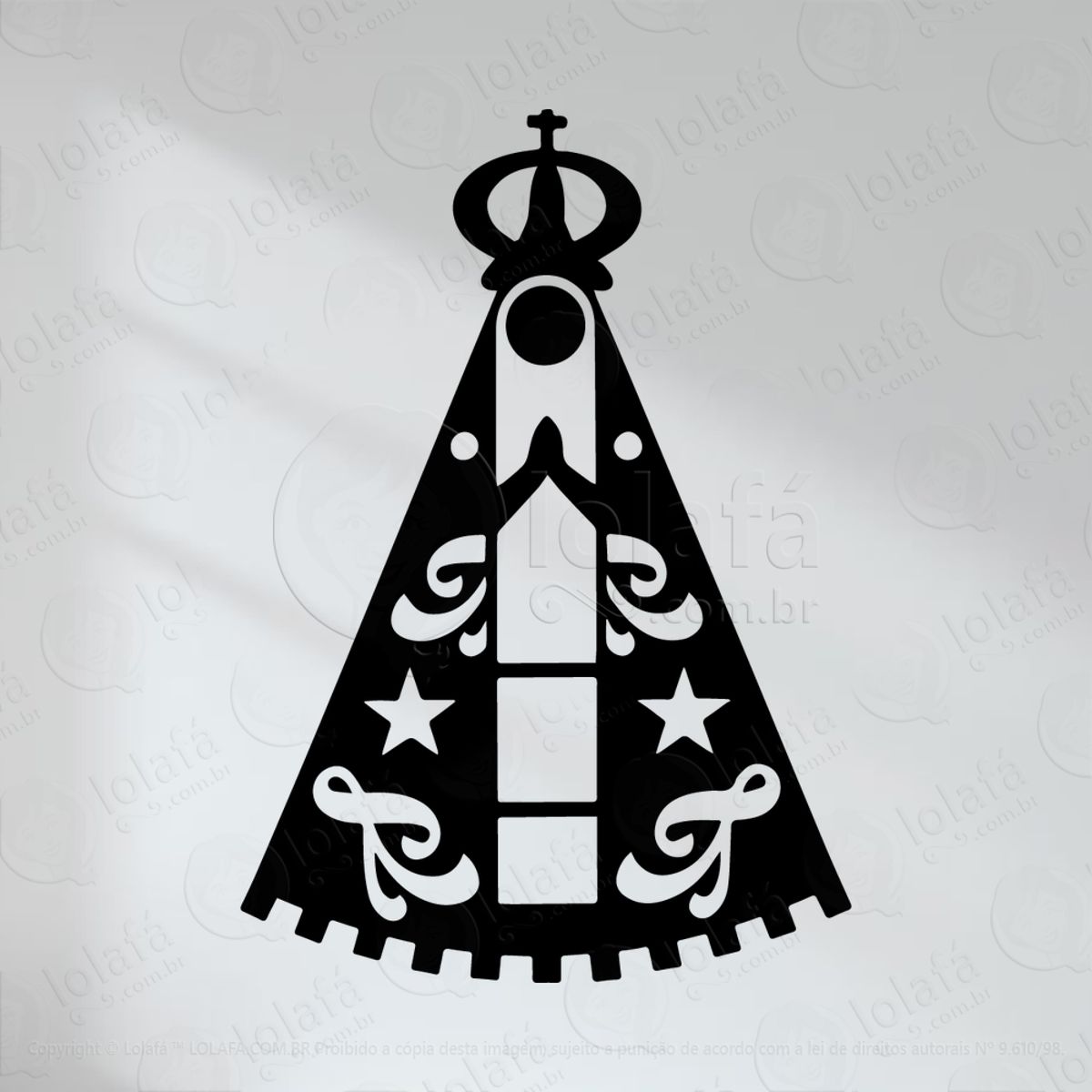 Nossa Senhora Aparecida Adesivo de Parede Decorativo para Casa, Quarto, Sala e Vidro Mod:26