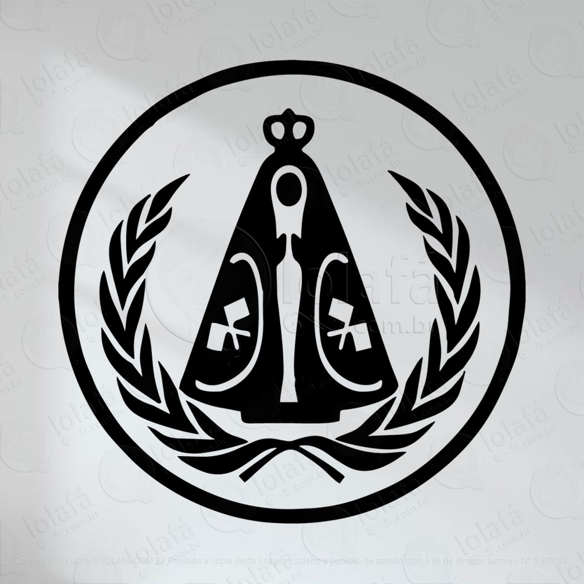 Nossa Senhora Aparecida Adesivo de Parede Decorativo para Casa, Quarto, Sala e Vidro Mod:28