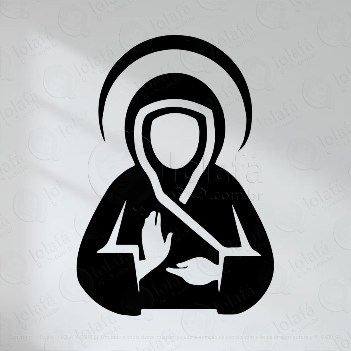 Nossa Senhora Adesivo de Parede Decorativo para Casa, Quarto, Sala e Vidro Mod:37
