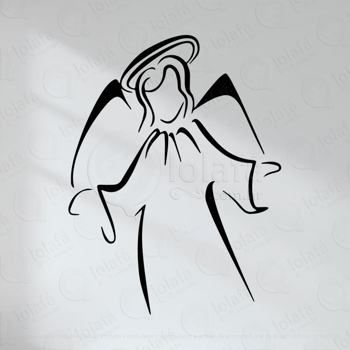 Anjo Adesivo de Parede Decorativo para Casa, Quarto, Sala e Vidro Mod:42