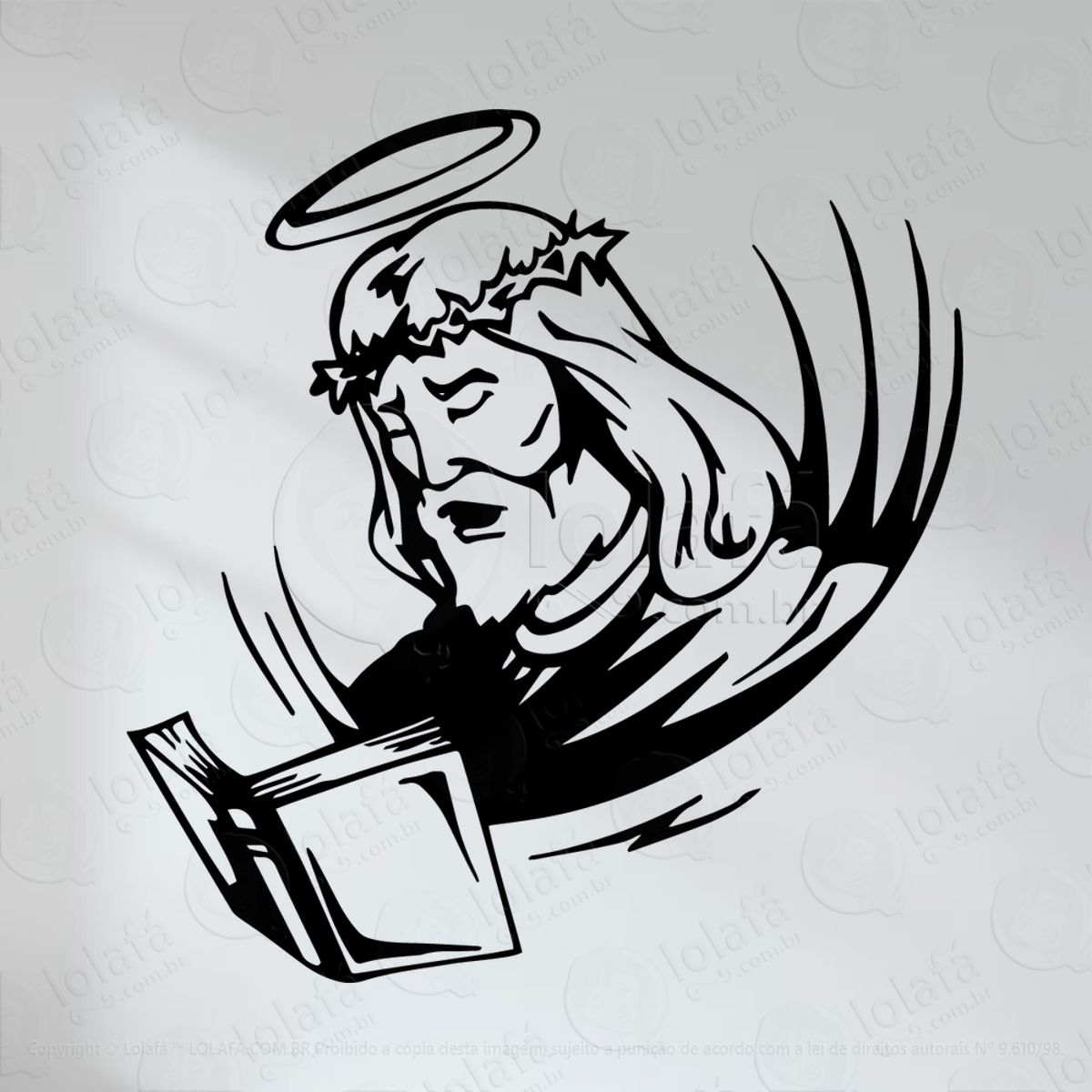 Deus Pai Adesivo de Parede Decorativo para Casa, Quarto, Sala e Vidro Mod:45