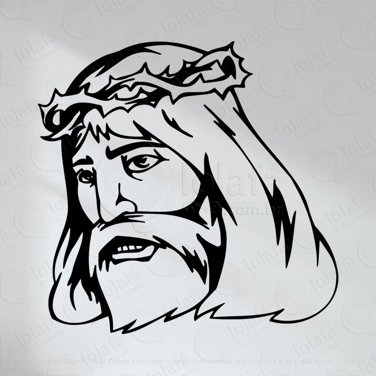 Jesus Cristo Adesivo de Parede Decorativo para Casa, Quarto, Sala e Vidro Mod:47