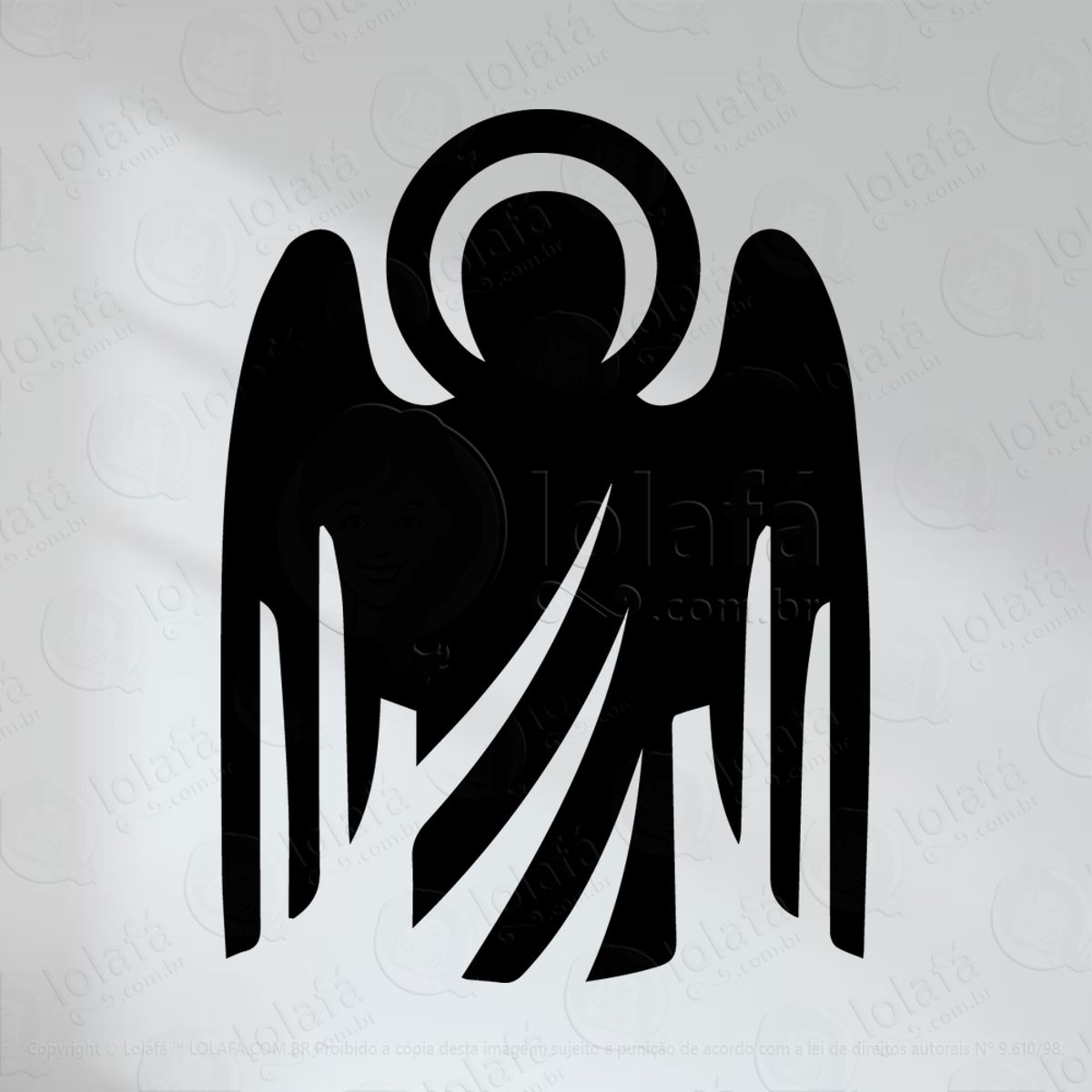 Anjo Adesivo de Parede Decorativo para Casa, Quarto, Sala e Vidro Mod:52