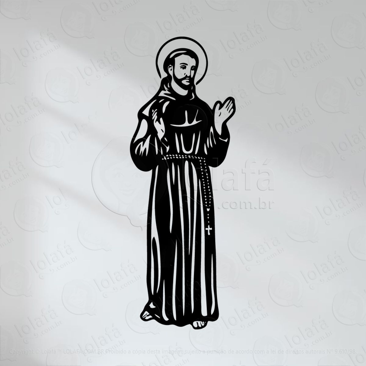 Santo Antônio Adesivo de Parede Decorativo para Casa, Quarto, Sala e Vidro Mod:55